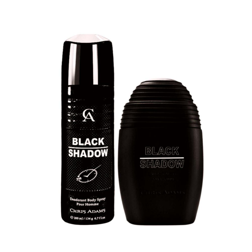 Set De Perfume Hombre Body Basics Chris Adams Black Shadow 100 Ml + Desodorante 200 Ml