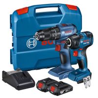 Taladro Percutor 1/2"" GSB 185-LI + Atornillador de Impacto 1/4"" Hex GDR 18V-200 Bosch