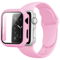 CORREA + CASE COLOR ROSA CHICLE PARA APPLEWATCH 42/44 MM