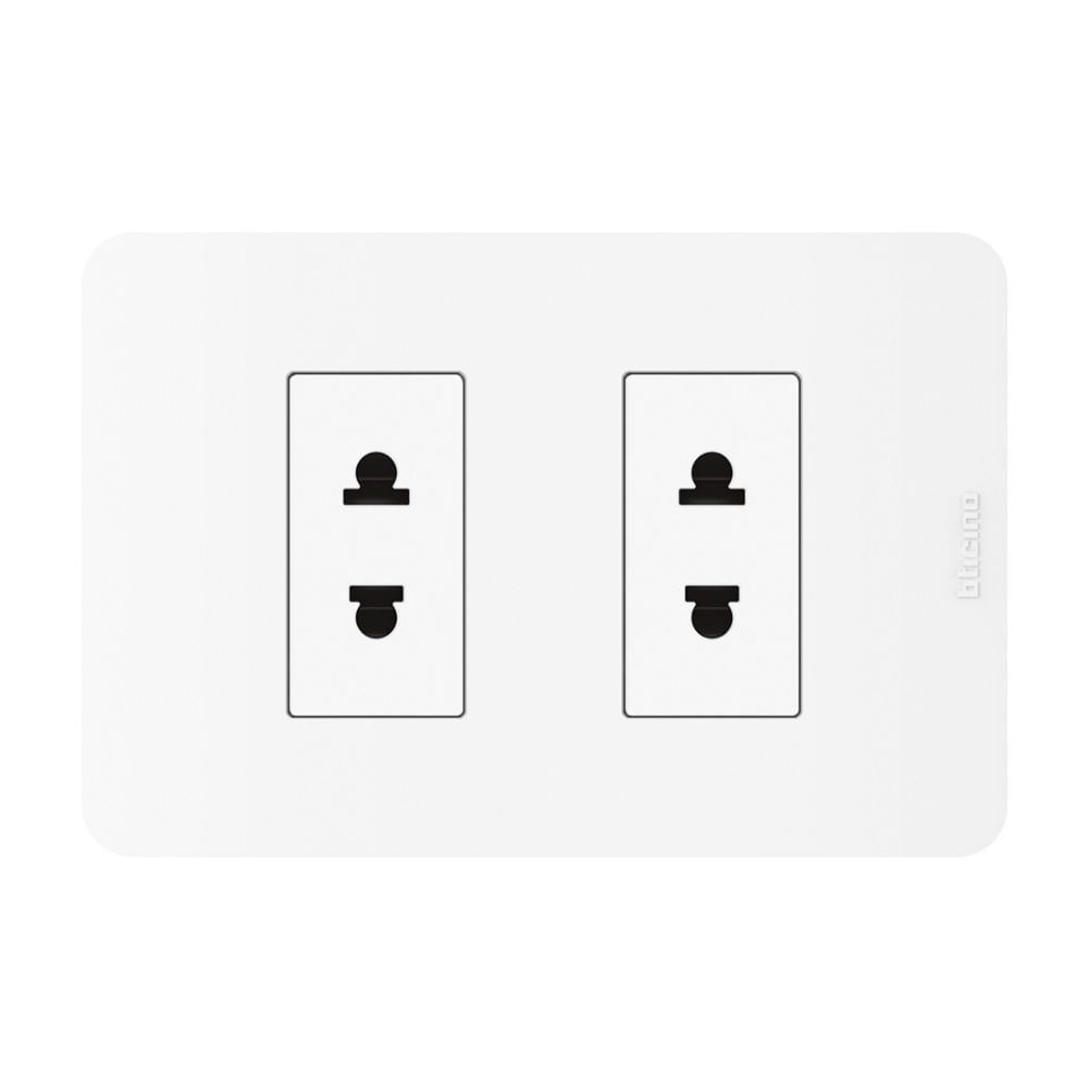 Tomacorriente Universal Doble Blanco Matix Go Bticino