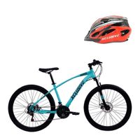 BICICLETA ACERO XCLUSIVE ARO 26 TN DISCO MECANICO + CASCO ROJO L