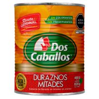Duraznos en Mitades DOS CABALLOS Lata 820g