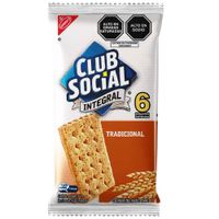 Galleta CLUB SOCIAL Integral Tradicional Paquete 6un