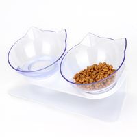 Comedero Doble Traslúcido para Gato
