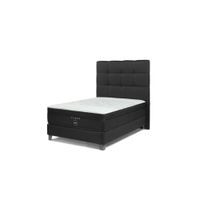 Dormitorio Americano Tempo 1.5 Plazas + Respaldo Issey + 2 Almohadas Grafito