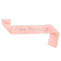 Banda cumpleaños Happy Birthday oro rosa