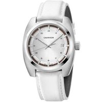 Reloj Calvin Klein Achieve K8W311L6 Suizo Fecha Correa de Cuero Blanco