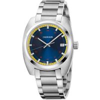 Reloj Calvin Klein Achieve K8W3114N Suizo Fecha Acero Inoxidable Plateado Azul