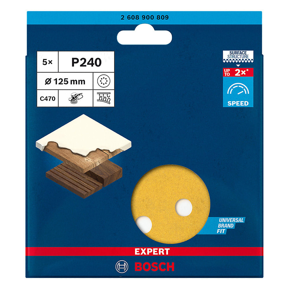 Lija Excentrica 5"" Grano 240 5 Und Bosch Expert 2608.900.809-000