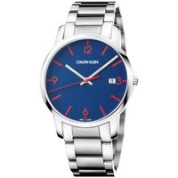 Reloj Calvin Klein City K2G2G147 Suizo Acero Inoxidable Plateado Azul
