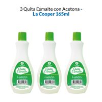 3 Quita Esmalte con Acetona Limón 165ml - La Cooper