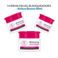 3 Crema Facial Blanqueadora 80ml - Aichun Beauty