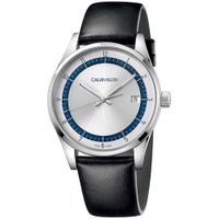 Reloj Calvin Klein Completion KAM211C6 Suizo Zafiro Fecha Correa de Cuero Negro