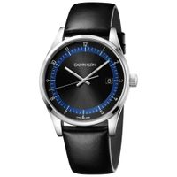 Reloj Calvin Klein Completion KAM211C1 Suizo Zafiro Correa de Cuero Negro