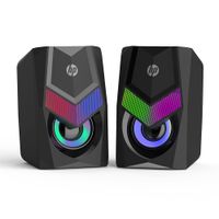 Parlantes HP con cable y luces led 2.0