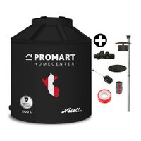 Tanque de agua Pro 1100 litros Negro + Kit de Accesorios
