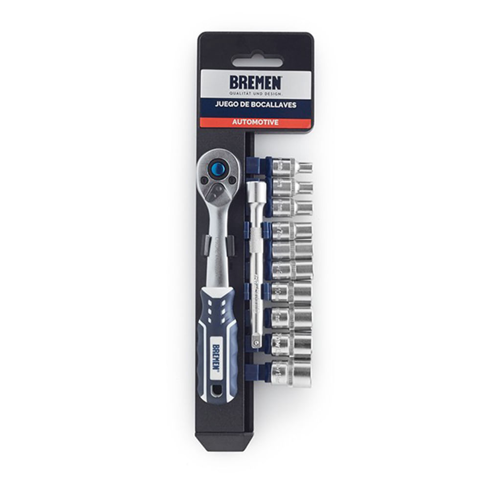Set de Dados Milimétricos Hex 1/2"" x 12 Piezas Bremen 6658