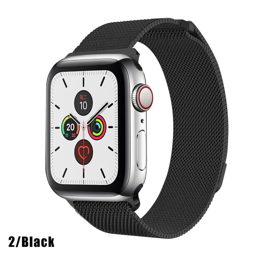 CORREA MILANESE IMANTADA NEGRO 42/44/45/49 MM PARA APPLEWATCH Y SMARTWATCH