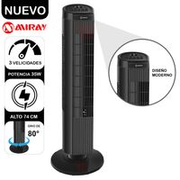 Ventilador Torre Miray 30 "" VMTT-933 Negro