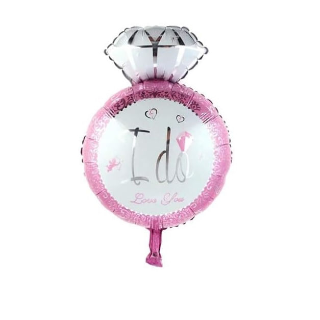Globo anillo rosado fiesta de compromiso despedida de soltera 40x28cm