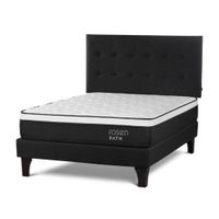 Cama Europea Path 2 Plazas R.West Grafito + 2 Almohadas