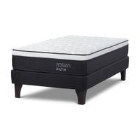 Cama Europea Path 1.5 Plazas Grafito + 1 Almohada