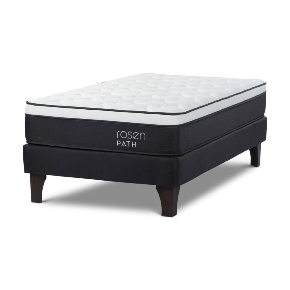 Cama Europea Path 1.5 Plazas Grafito + 1 Almohada