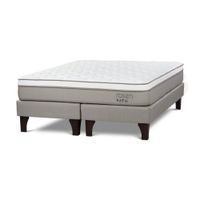 Cama Europea Path Queen Niebla + 2 Almohadas