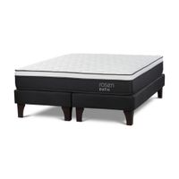 Cama Europea Path King Grafito + 2 Almohadas