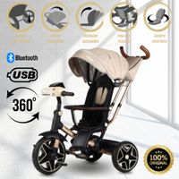 Triciclo Giratorio 5 en 1 «NOVA NEW» USB Bluetooth Beige