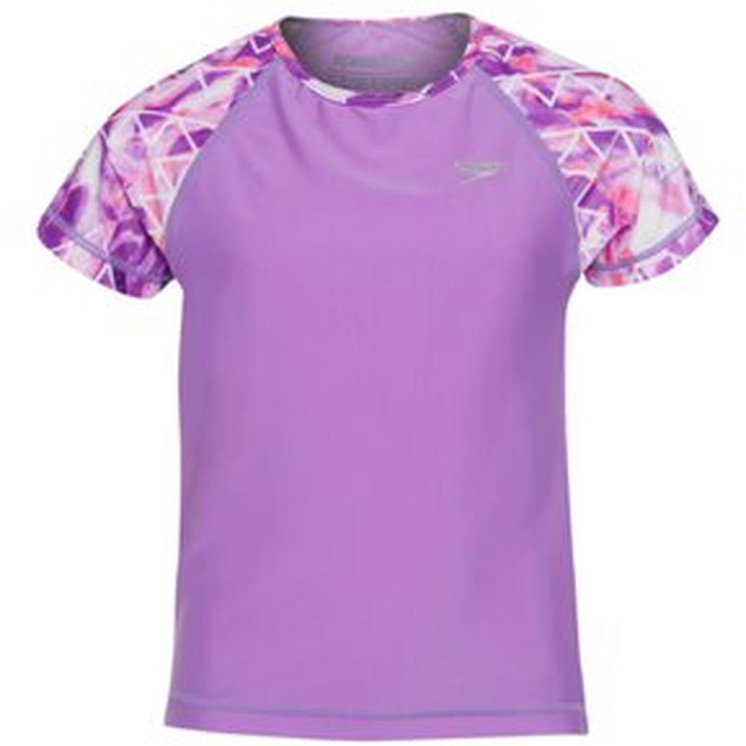 Licra o Polo de Piscina Manga Corta Sppedo Niña Rosado - Talla XS