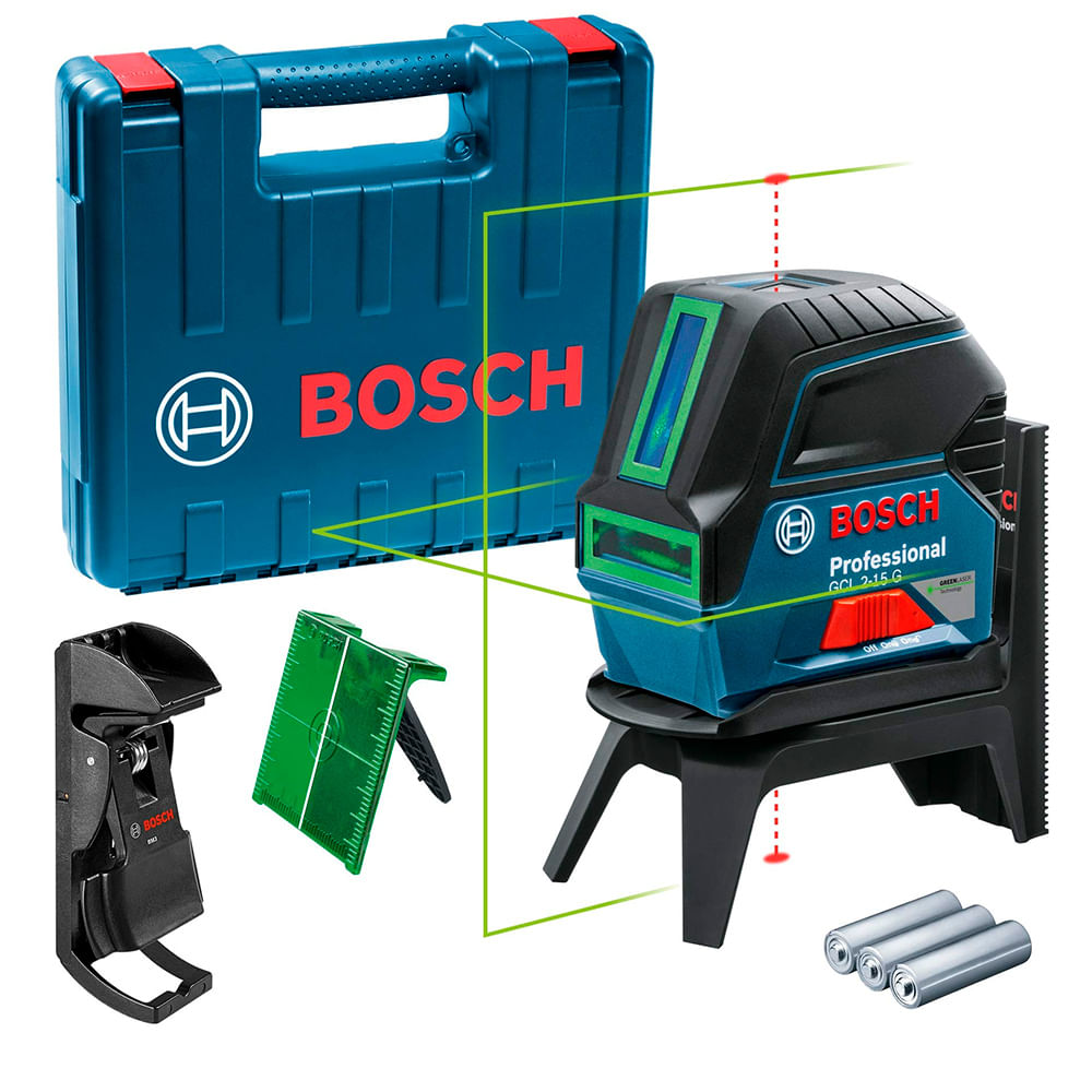 Nivelador Láser Combinado Bosch GCL 2-15 G Verde + Maletín