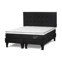 Cama Europea Path King R.West Grafito + 2 Almohadas