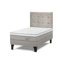 Cama Europea Path Niebla 1.5 Plazas R.West Niebla + 1 Almohada