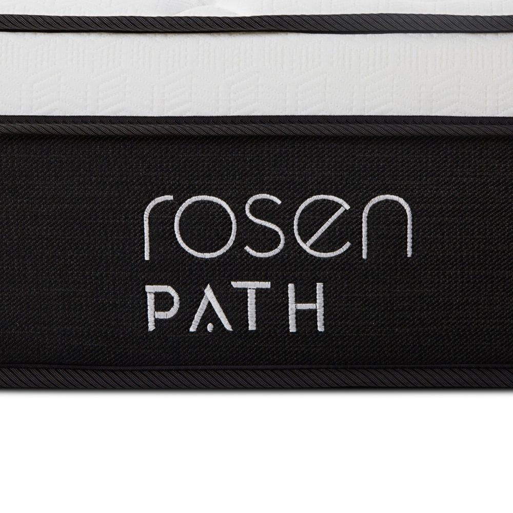 Cama Europea Path Grafito King R.N Bennet Grafito + 2 Almohadas