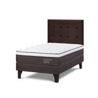 Cama Europea Path Café 1.5 Plazas R.West Café + 1 Almohada
