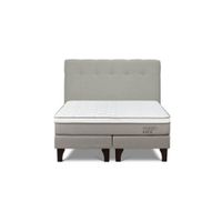 Cama Europea Path Niebla Queen R.N Bennet Natural + 2 Almohadas
