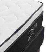 Cama Europea Path Grafito Queen R.N Bennet Grafito + 2 Almohadas
