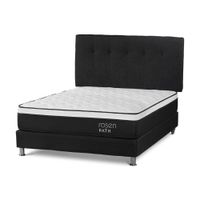 Box Tarima Path 2 Plazas R.N Bennet Grafito + 2 Almohadas