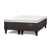 Cama Europea Path King Café + 2 Almohadas