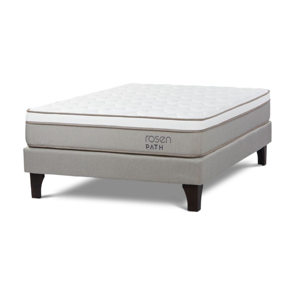 Cama Europea Path 2 Plazas Niebla + 2 Almohadas