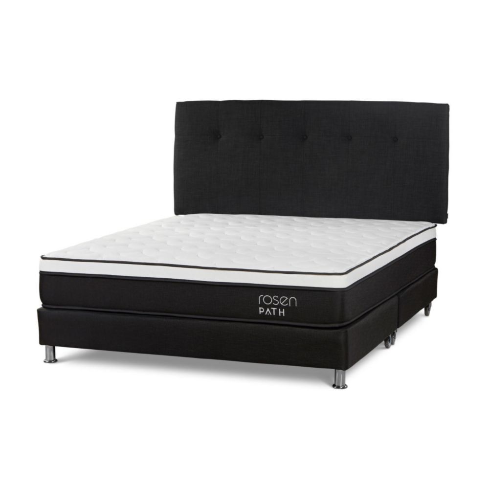 Box Tarima Path Queen R.N Bennet Grafito + 2 Almohadas