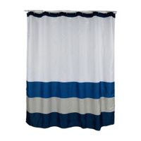 Cortina de Baño con Aros Naranja 180x180cm Poly Marinero