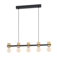 Lámpara Colgante Eglo Chieveley 40w Acero Negro 5 Luces