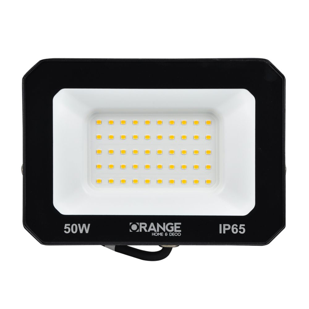 Reflector LED Orange 50w Negro Luz Cálida