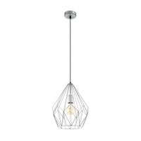 Lámpara Colgante Eglo Carlton 60w Acero Plata 1 Luz