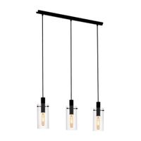 Lámpara Colgante Eglo Montefino 60w Acero Negro 3 Luces