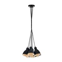 Lámpara Colgante Eglo Priddy 40w Acero Negro 7 Luces