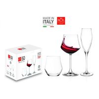 Set de Copas + Vasos - 18 pzas RCR - 100% hecho en Italia