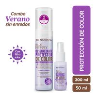 Be Natural Combo Desenredante Protector de Color Blue Berry 200ml+50ml